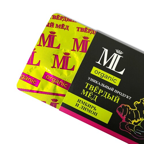 Медовые Леденцы "Твёрдый мёд" имбирь и лимон, 30 гр